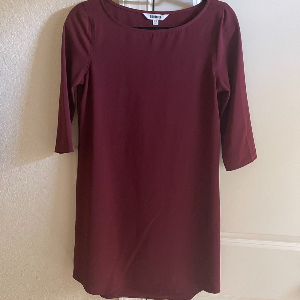 BB Dakota dress, maroon, size XS, never worn